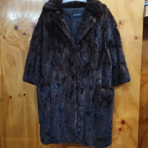 754) 블루페페 7부 밍크코트