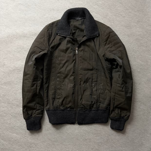 돌체앤가바나 퀄팅 블루종자켓