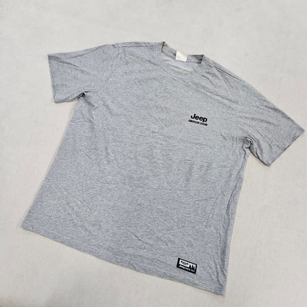 XL 지프 스몰로고 그레이 반팔 티 0721Y