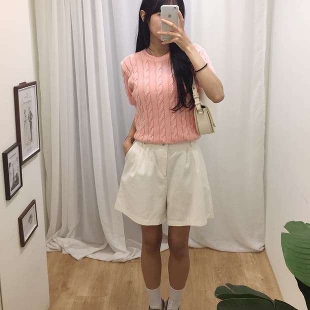 Women Polo Short Sleeve Knit 95