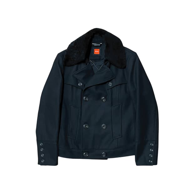 Hugo Boss Orange Tab Wool Peacoat