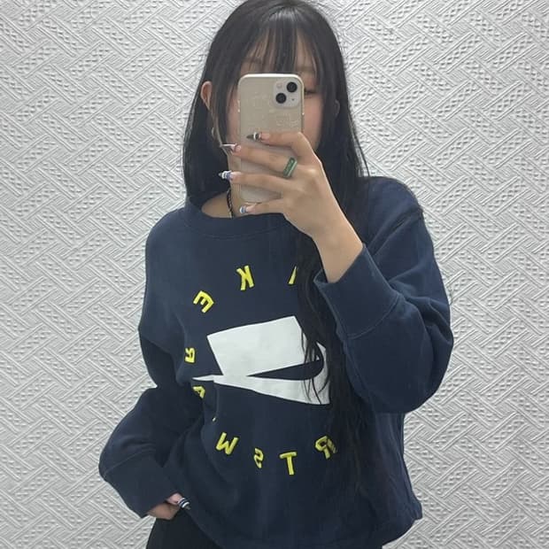 나이키 올드스쿨 레트로 세미크롭 맨투맨 S C07719