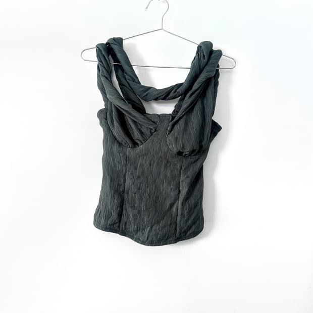 ttul 튤 Twist drape corset sleeveless 