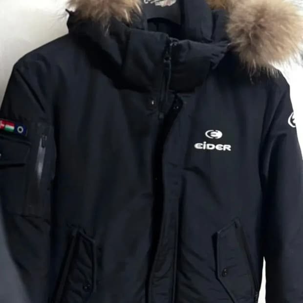 아이더 스투키 패딩 검정 숏패딩 블랙 s