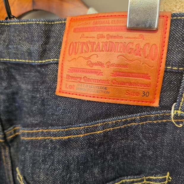 아웃스탠딩 셀비지 데님 팬츠 30