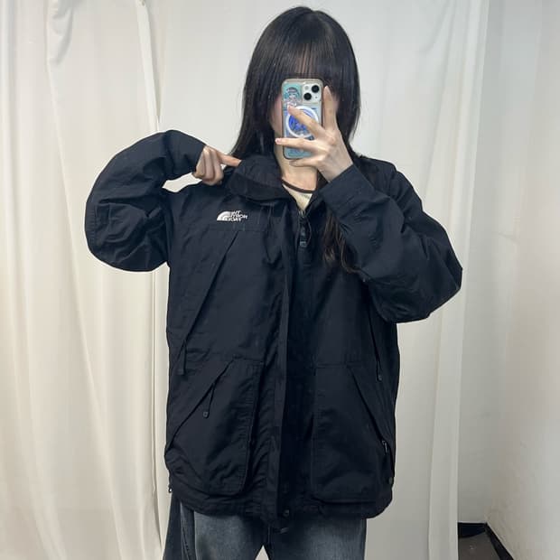 The North Face black windbreaker
