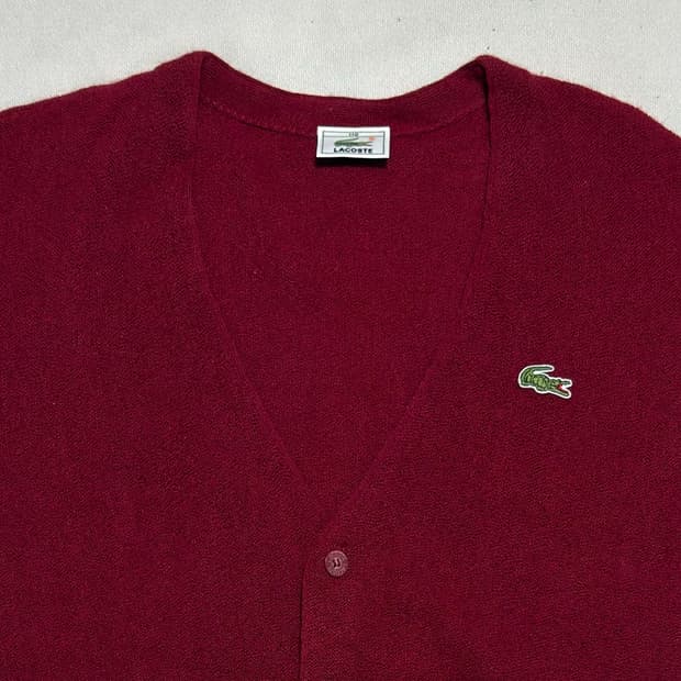 2XL 라코스테 빈티지 울 가디건