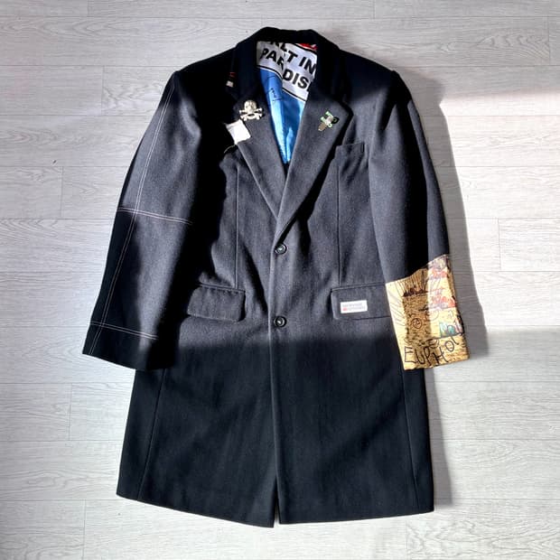 [L] 조거쉬 20FW silk block 리메이크 코트