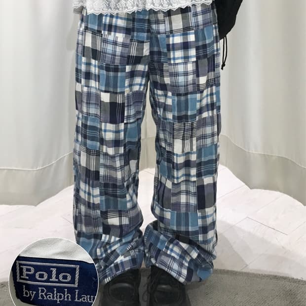 POLO patch work pants