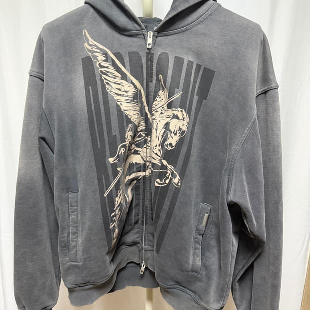 리프리젠트 가먼트다잉 후드집업