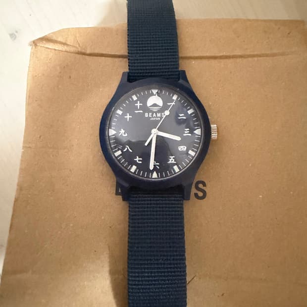 빔즈 재팬 네이비 나토밴드 시계