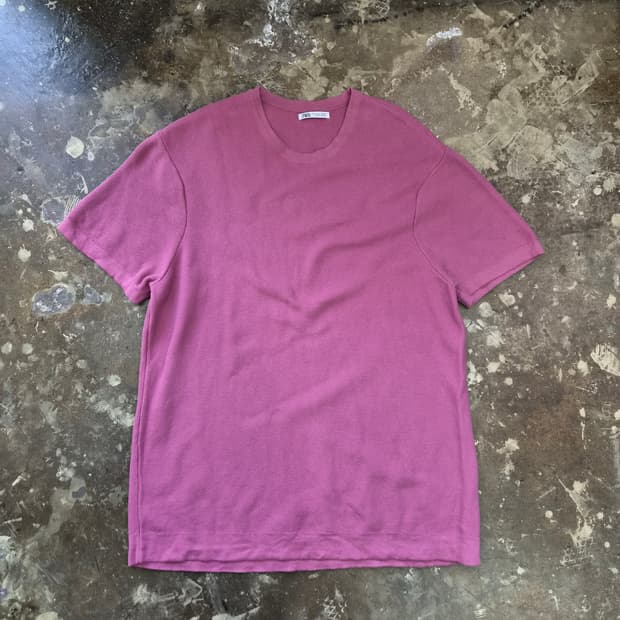 L) ZARA 자라 반팔 니트 티셔츠