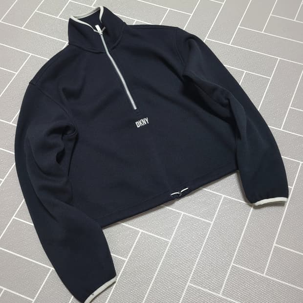 DKNY 우먼 하프 집업 스트링 맨투맨 S