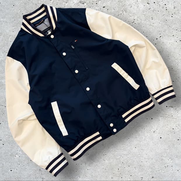 [M] 타미힐피거 네이비/아이보리 스타디움 자켓 D725