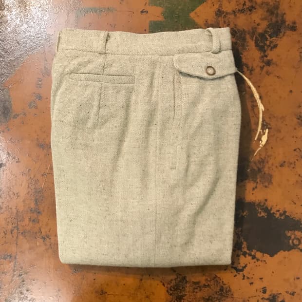 엘르 베이지 헤링본 패턴 울 트라우저 슬랙스 허리 24 사이즈 