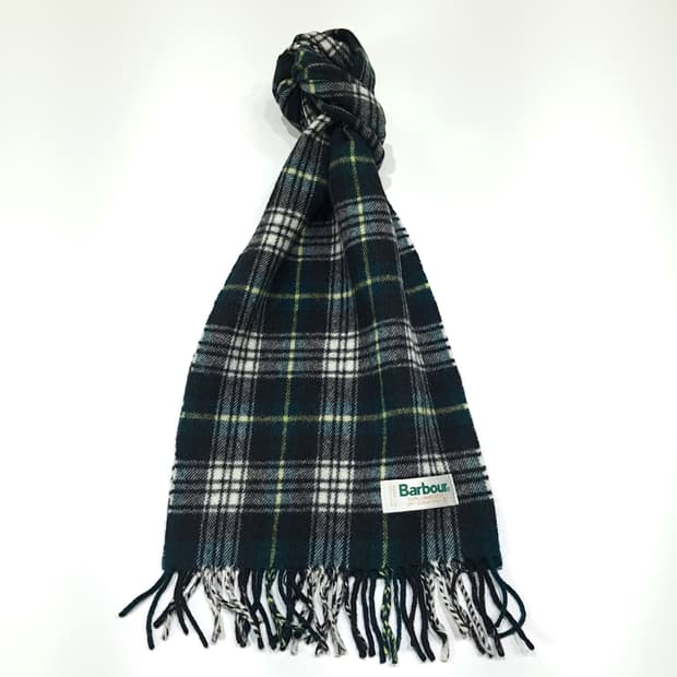 MX570 바버 90s 스코틀랜드판 램스울 클래식타탄 그린 머플러 목도