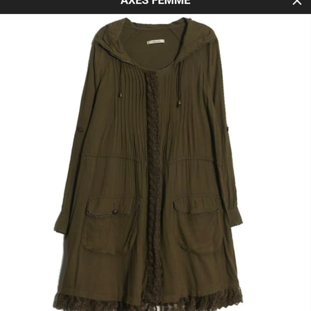 엑시즈팜 레이스 후드 야상 대대장 아우터