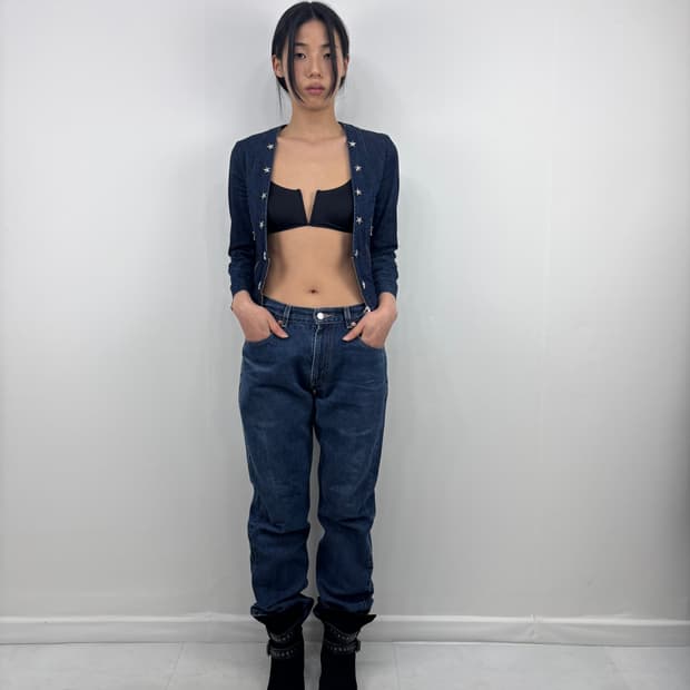 STAR STUDDED DENIM JACKET