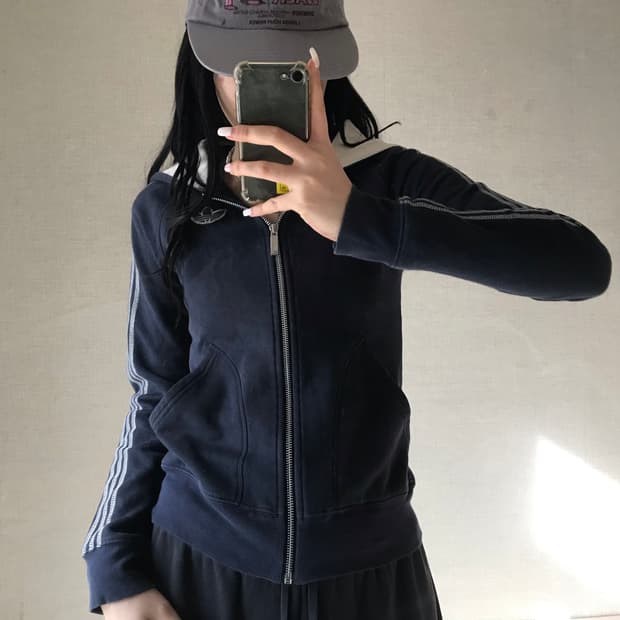 아디다스 네이비 파이어버드 후드집업