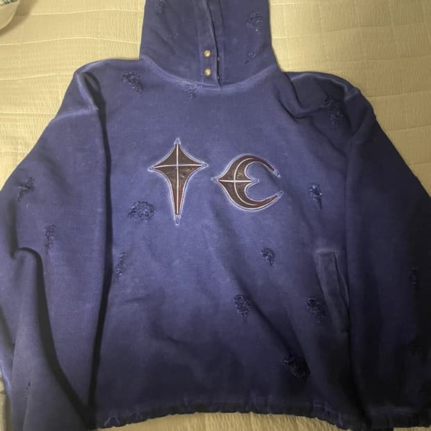 떠그클럽 락 후드 데미지 블루