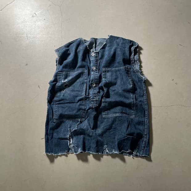 80’s US Army Vintage Cut-Off Denim Vest