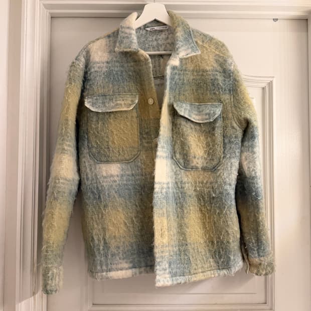 자라 맨 울 셔츠 자켓