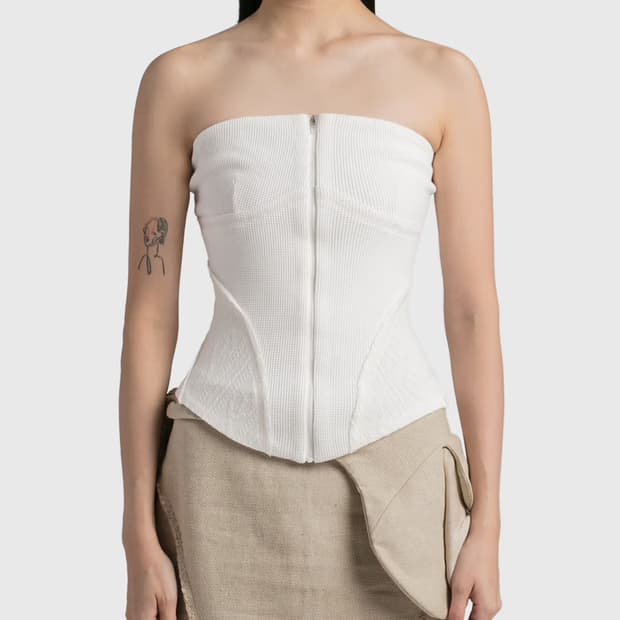 Hyein seo thermal tube top white 2