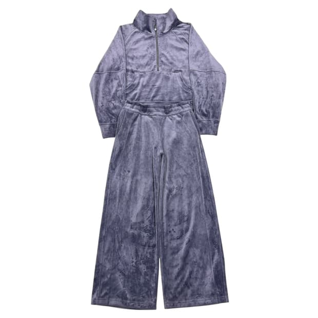 룰루레몬 벨루어 벨벳 셋업 세트 퍼플