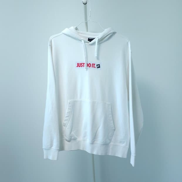 나이키 화이트 후드 XXL