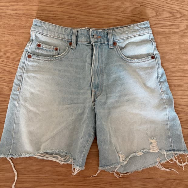 자라 zara 5부 연청반바지 숏팬츠