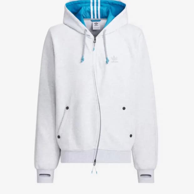 아디다스x오디너리피플 콜라보 후드집업 라이트 그레이 S