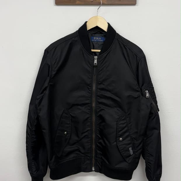 [M] 폴로 랄프로렌 블랙 MA-1 블루종 자켓