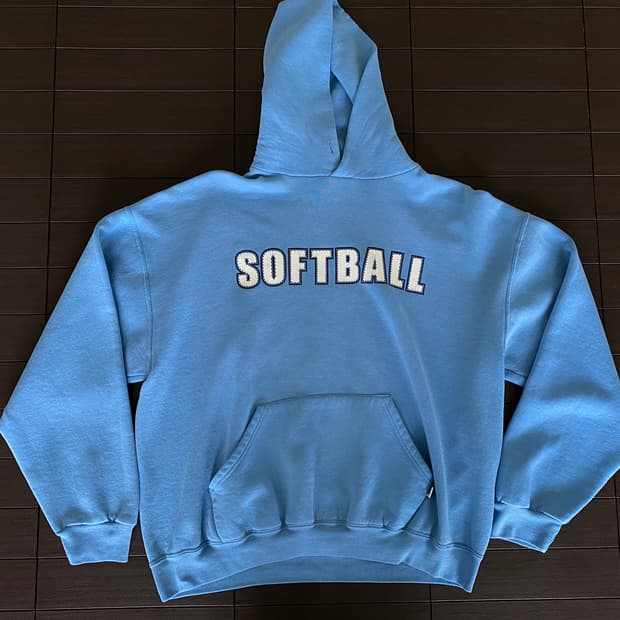 (XL) 90s 빈티지 러셀 후드 스카이블루