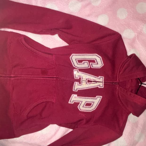 갭 빈티지 버건디후드티 