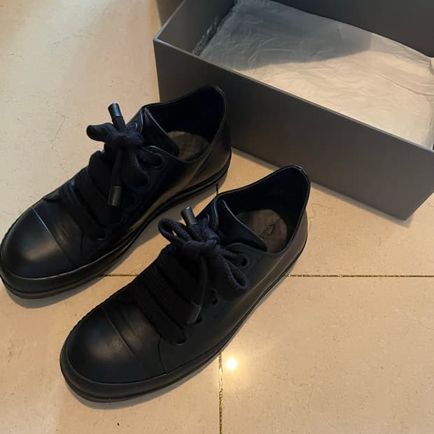 24fw 릭오웬스 점보레이스 올블랙 라몬즈 스니커즈 43