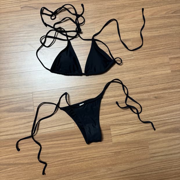 XS 샵사이다 블랙 비키니 수영복 스윔웨어