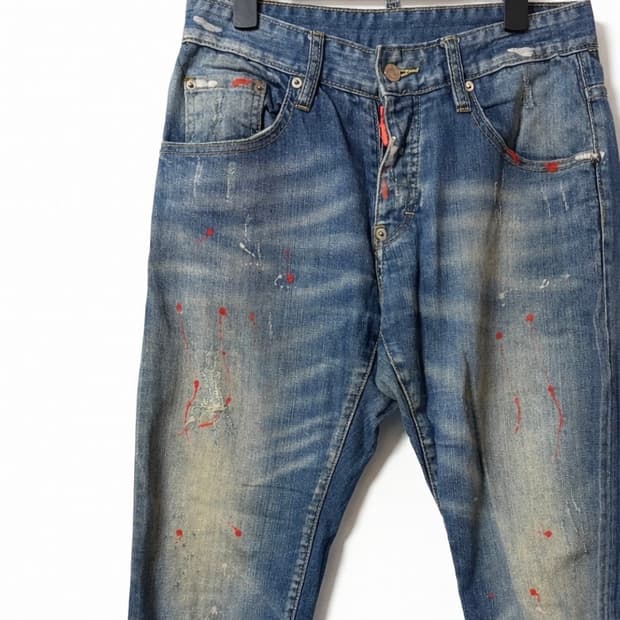 디스퀘어드2 페인트 워싱 데님 팬츠 빈티지 Y2K 아카이브