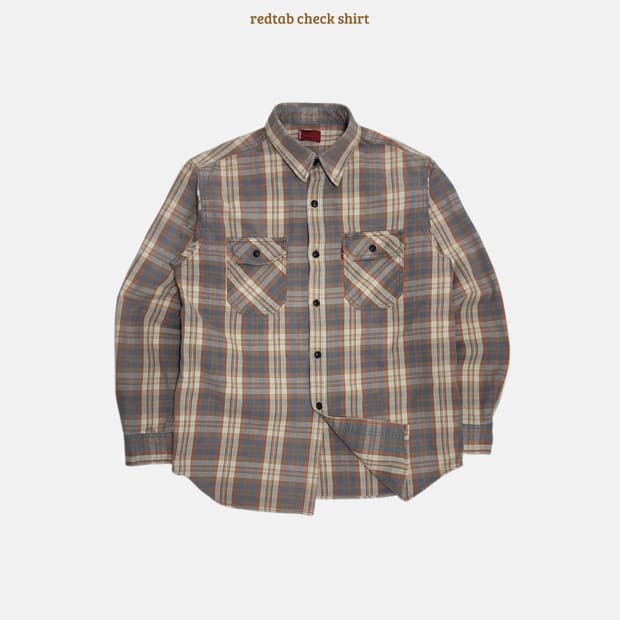리바이스 레드탭 체크 남방 셔츠 일본판