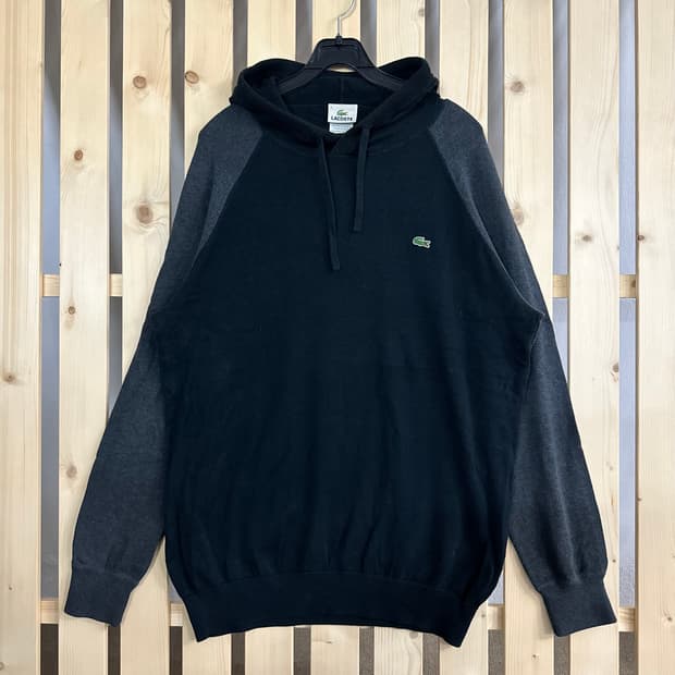 (L) 라코스테 블랙 나그랑 니트 후드티
