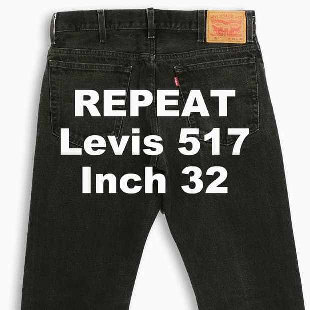빈티지 리바이스 517 흑청 블랙진 32 인치 LV5173377