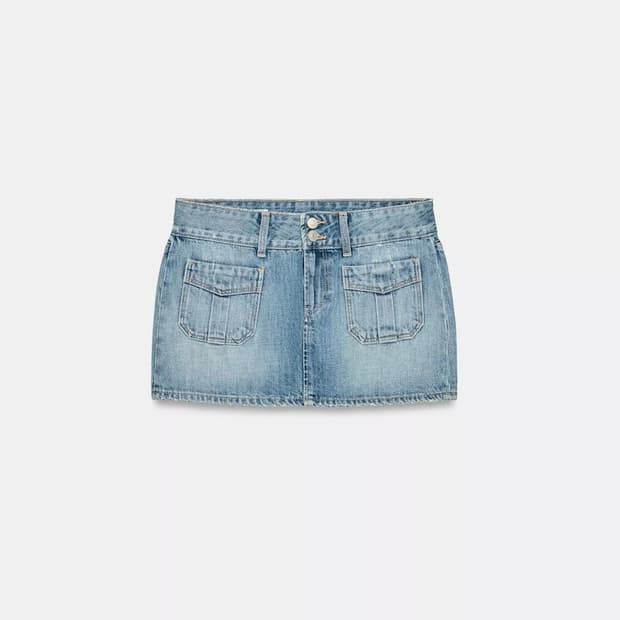 새상품) 자라 zara TRF 데님 미니 스커트 s