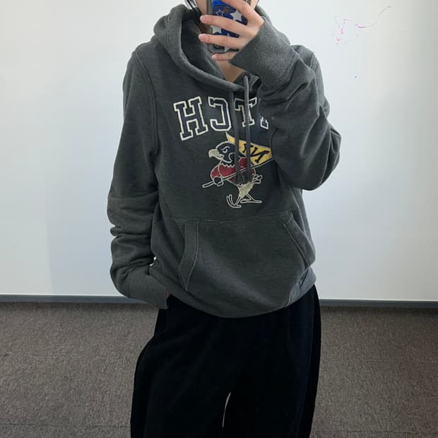 Abercrombie 아베크롬비 fitch ny 차콜 후드티