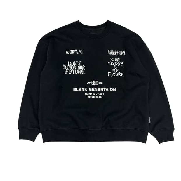 아조바이아조 엠브로이드 오버사이즈 스웻셔츠