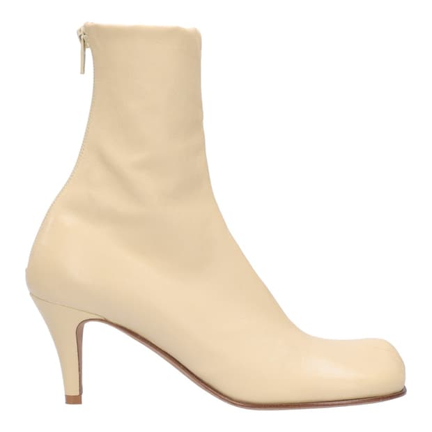 보테가 베네타 610238 블록 앵클 부츠 아이보리 37 