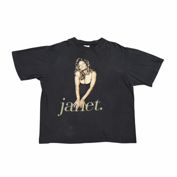 빈티지 90s janet jankson 자넷 잭슨 투어 티셔츠