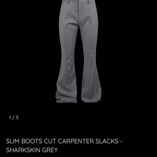 에모스탠스클럽 슬림 부츠컷 카펜터 슬랙스 샤크스킨 그레이