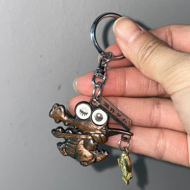 [중고] 일본 온이댐 빈티지 악어 키링