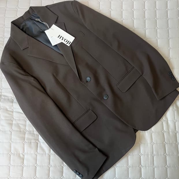 새상품) 효지 레귤러 블레이저 브라운 L