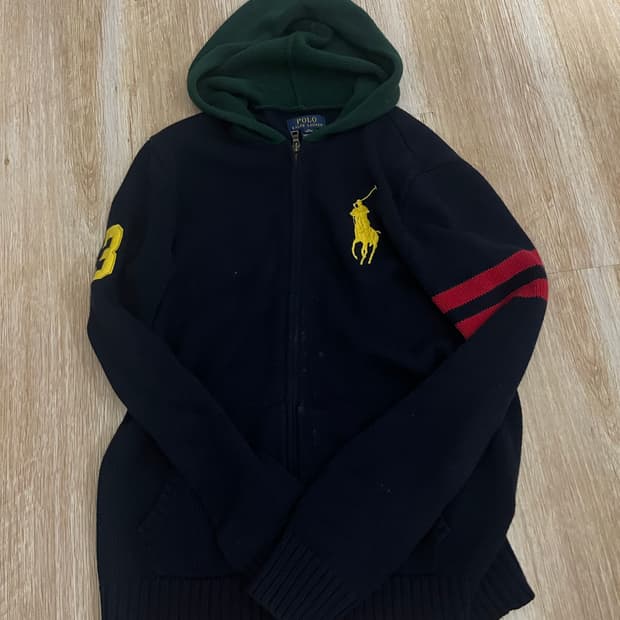 폴로 빅포니 니트집업