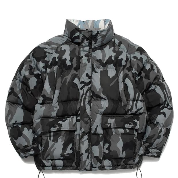 위캔더스 CAMO REVERSIBLE PADDED JK BLACK 패딩